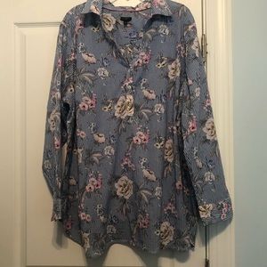 Talbots long-sleeve tunic popover